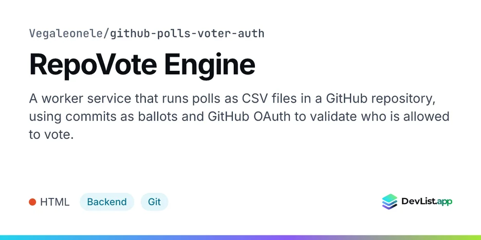 RepoVote Engine
