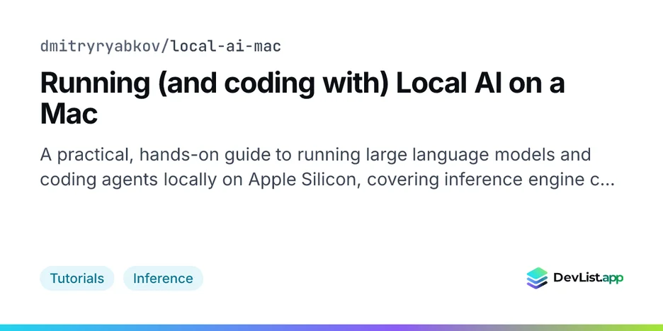 Running (and coding with) Local AI on a Mac