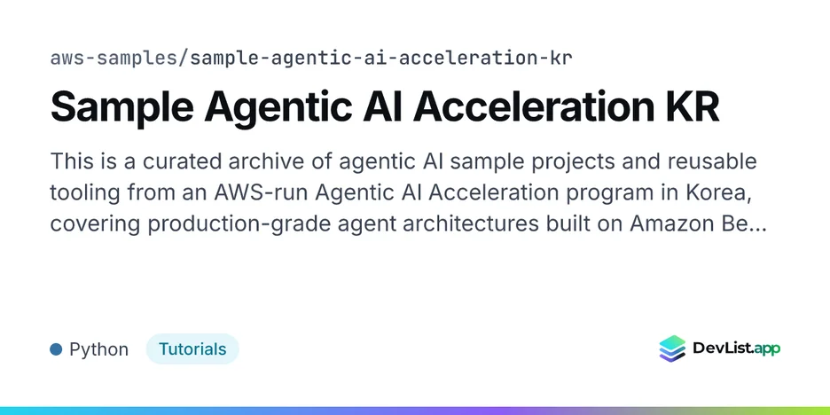 Sample Agentic AI Acceleration KR