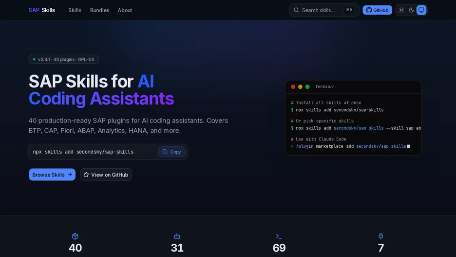 SAP Skills for AI Coding Assistants