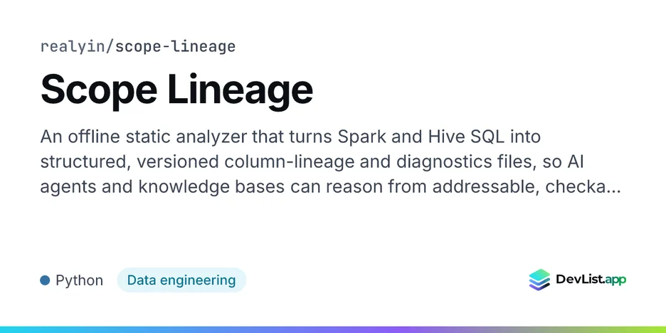 Scope Lineage