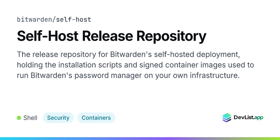 Self-Host Release Repository