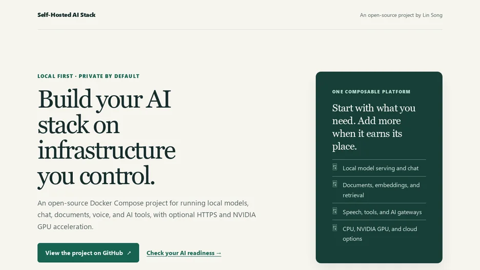 Self-Hosted AI Stack