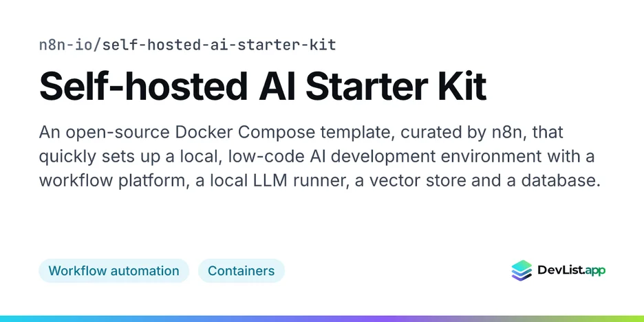Self-hosted AI Starter Kit