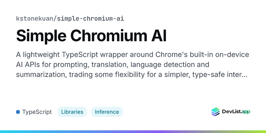 Simple Chromium AI