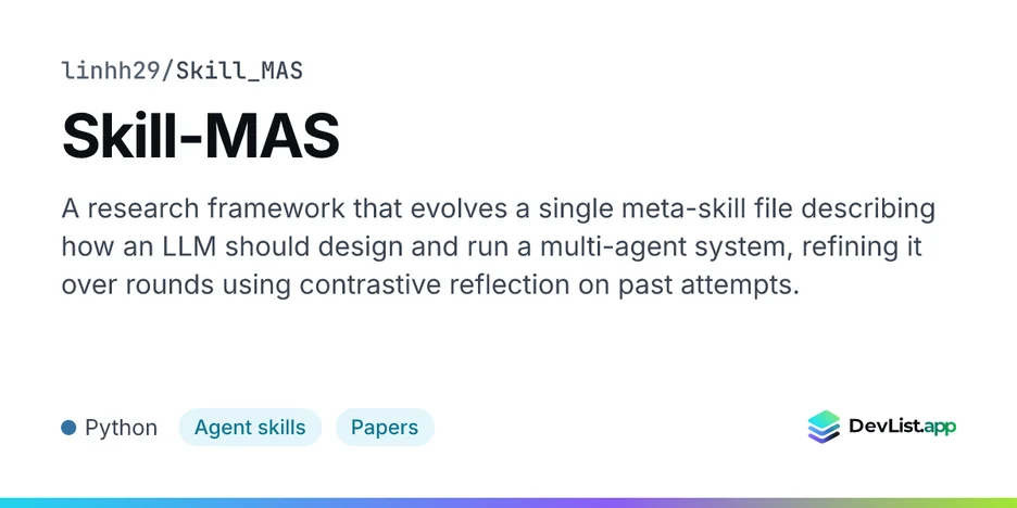 Skill-MAS
