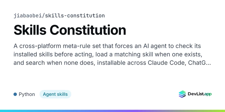 Skills Constitution