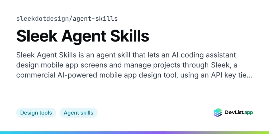 Sleek Agent Skills