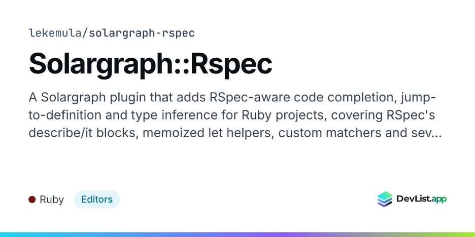 Solargraph::Rspec
