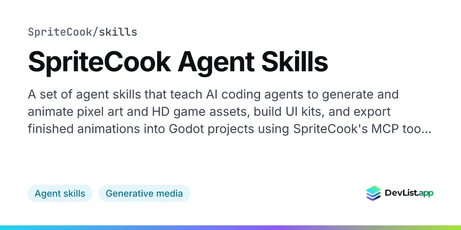 SpriteCook Agent Skills