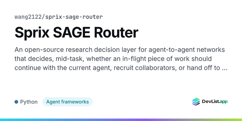 Sprix SAGE Router