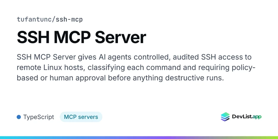 SSH MCP Server