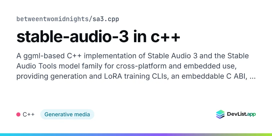stable-audio-3 in c++