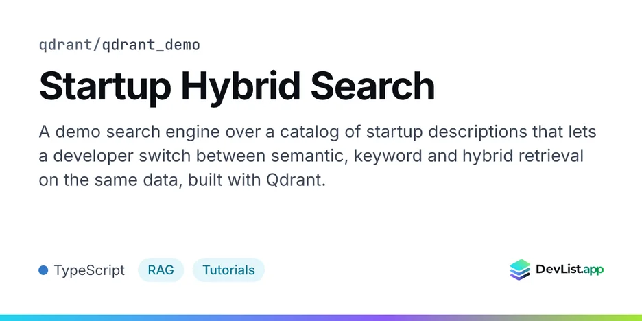 Startup Hybrid Search