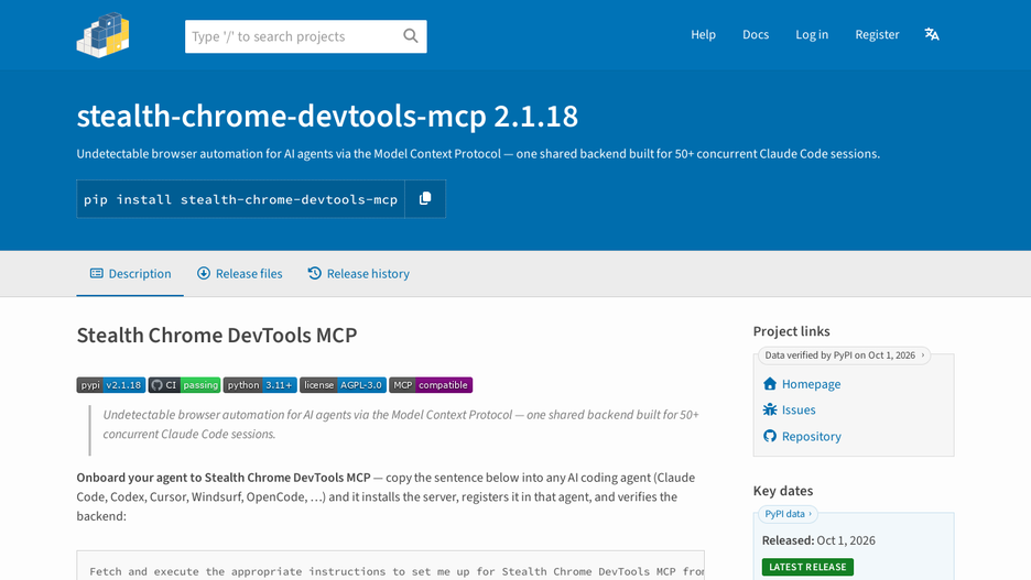 Stealth Chrome DevTools MCP