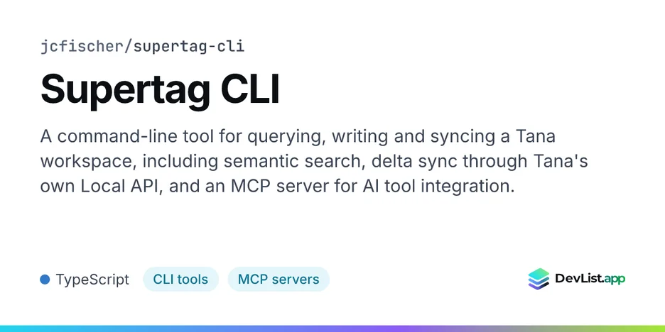 Supertag CLI