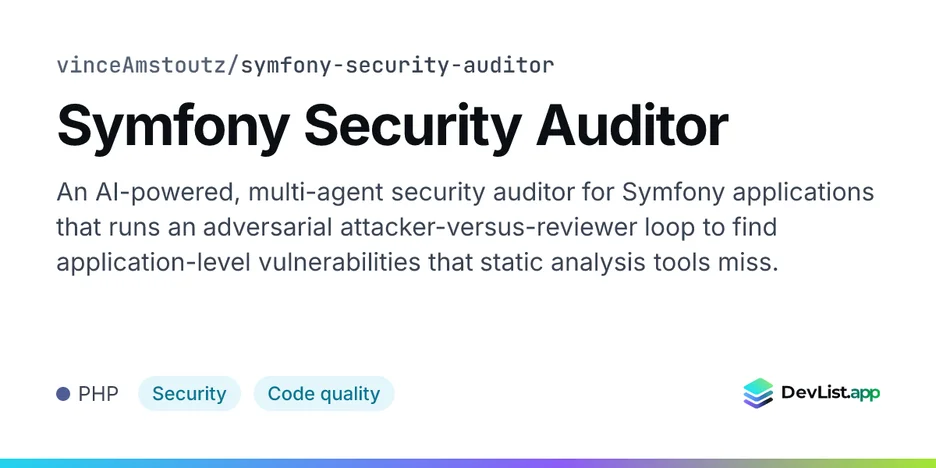 Symfony Security Auditor