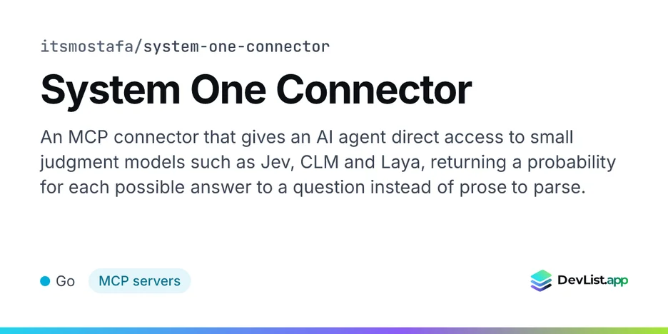 System One Connector