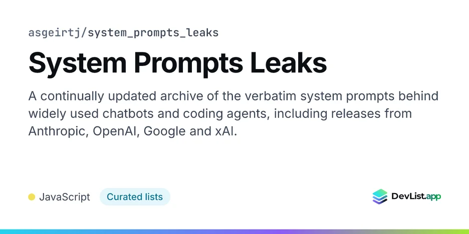System Prompts Leaks