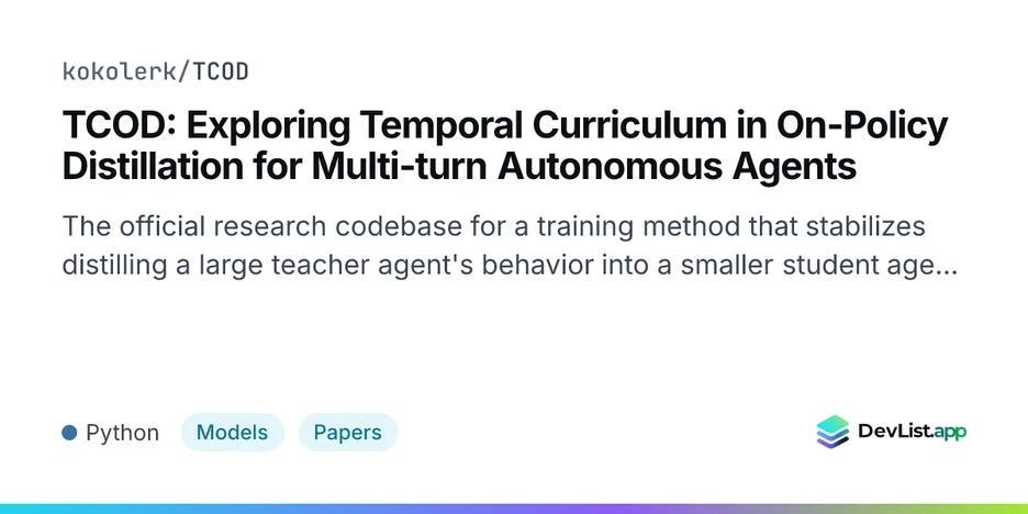 TCOD: Exploring Temporal Curriculum in On-Policy Distillation for Multi-turn Autonomous Agents