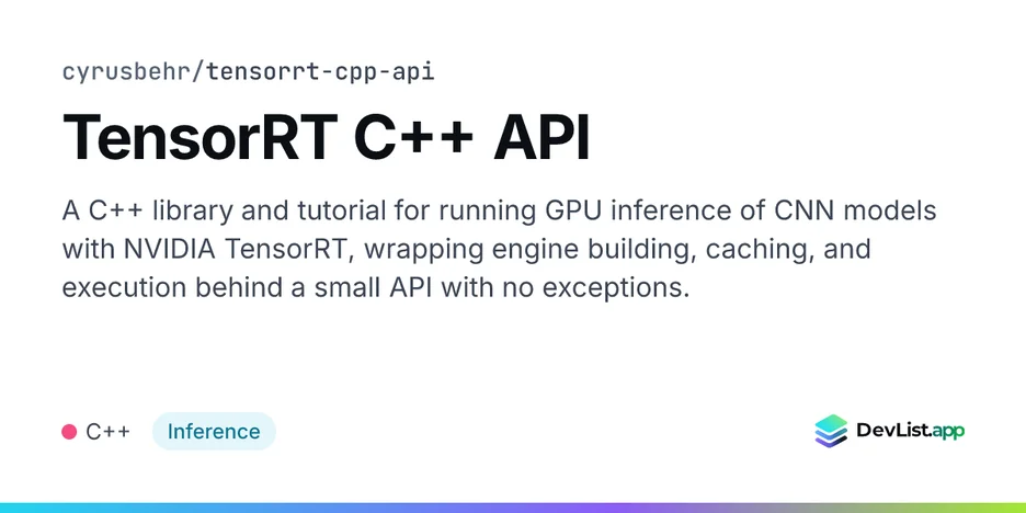 TensorRT C++ API