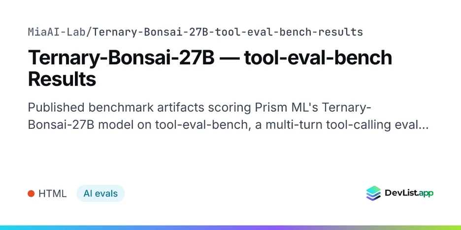 Ternary-Bonsai-27B — tool-eval-bench Results