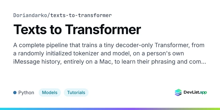 Texts to Transformer