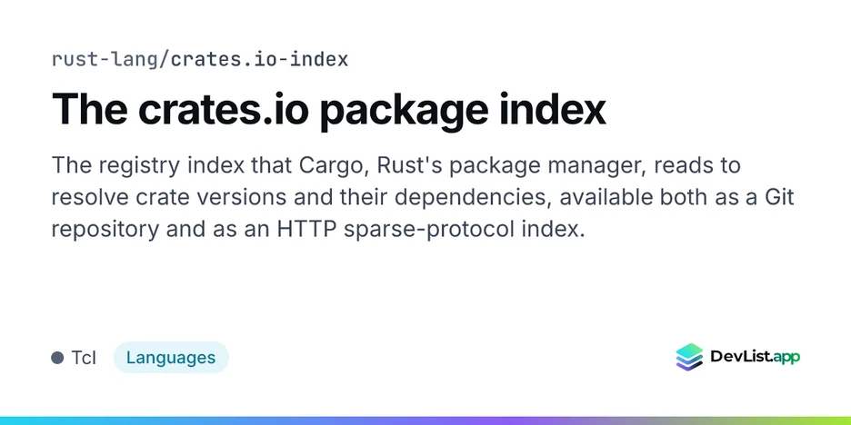 The crates.io package index