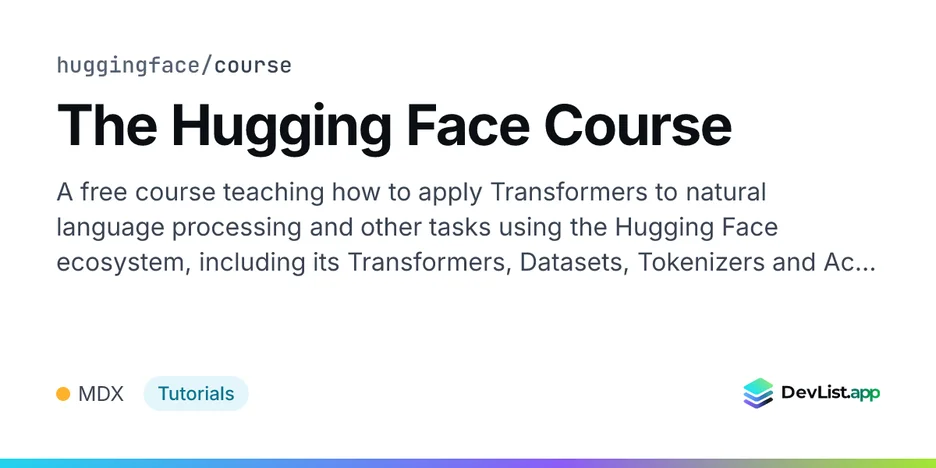 The Hugging Face Course