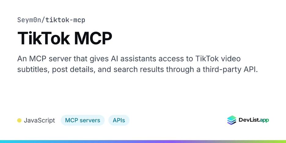 TikTok MCP