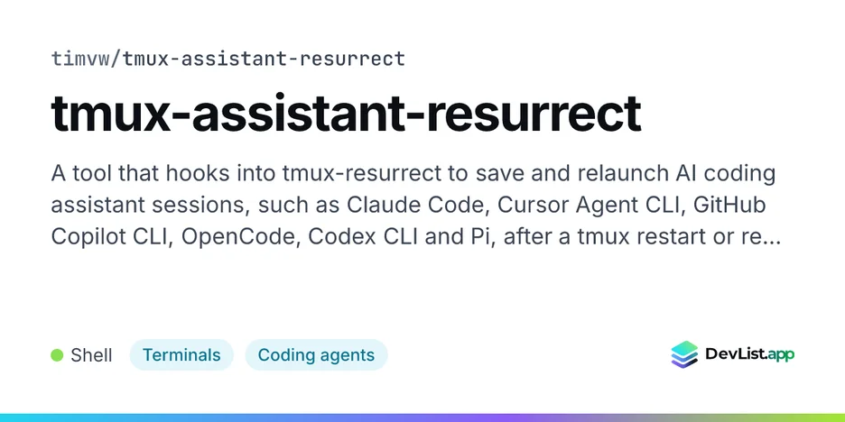 tmux-assistant-resurrect