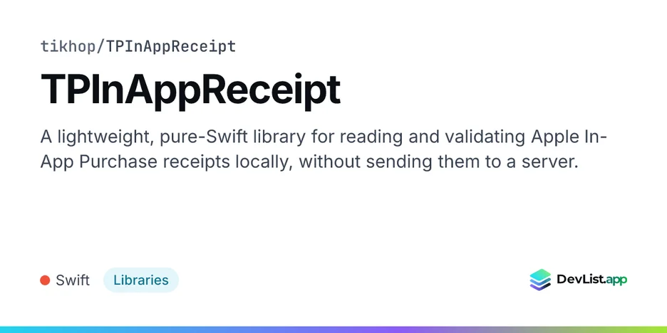 TPInAppReceipt