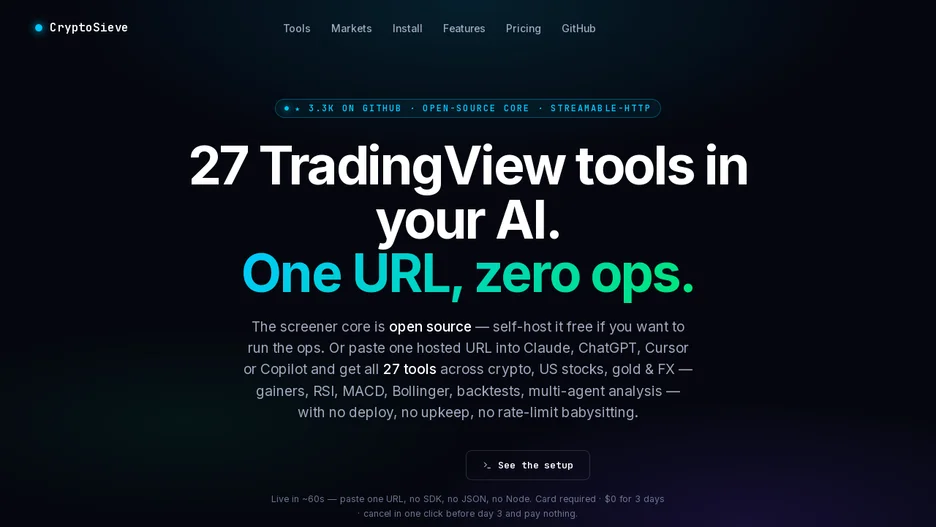 TradingView MCP Market Data & Technical Analysis for AI Assistants