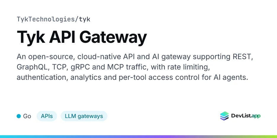 Tyk API Gateway