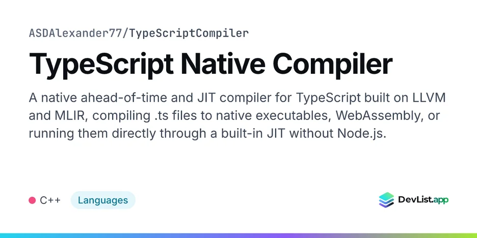 TypeScript Native Compiler