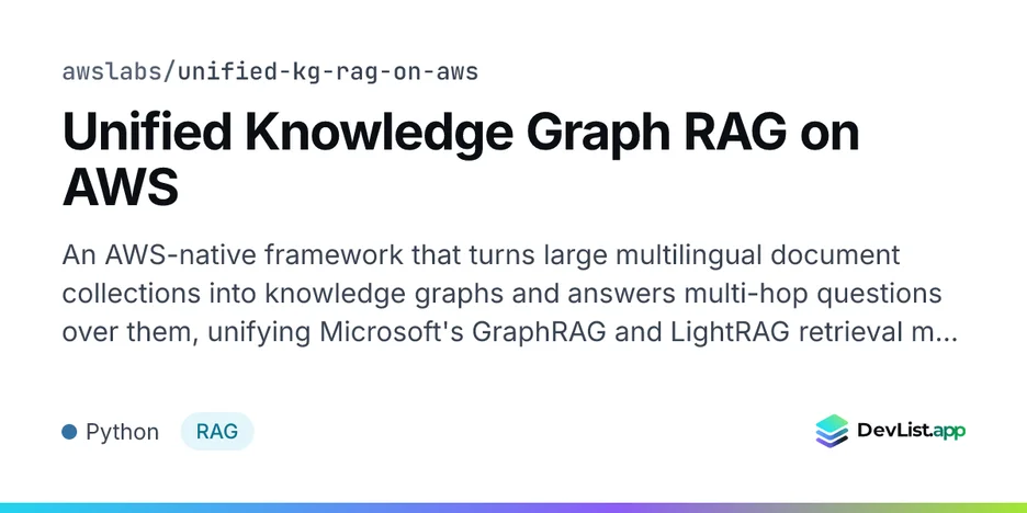 Unified Knowledge Graph RAG on AWS