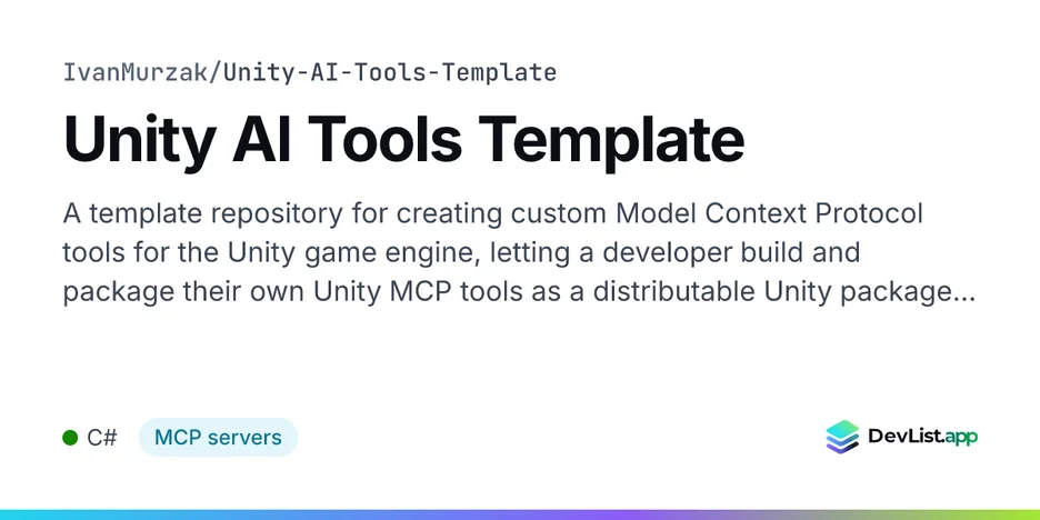 Unity AI Tools Template