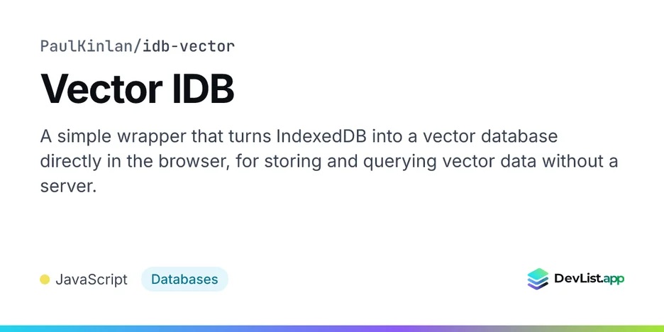 Vector IDB