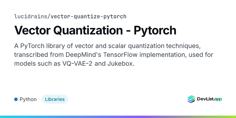 Vector Quantization - Pytorch