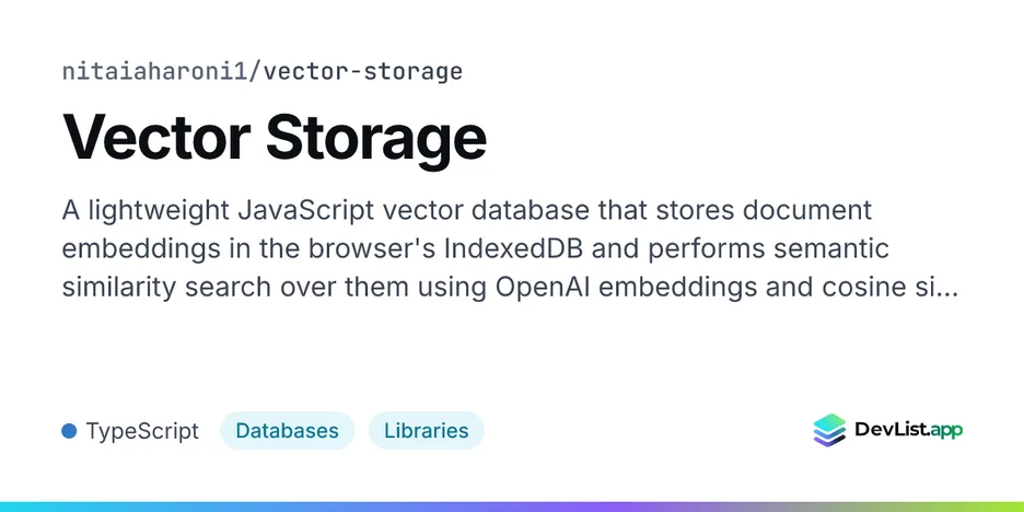 Vector Storage
