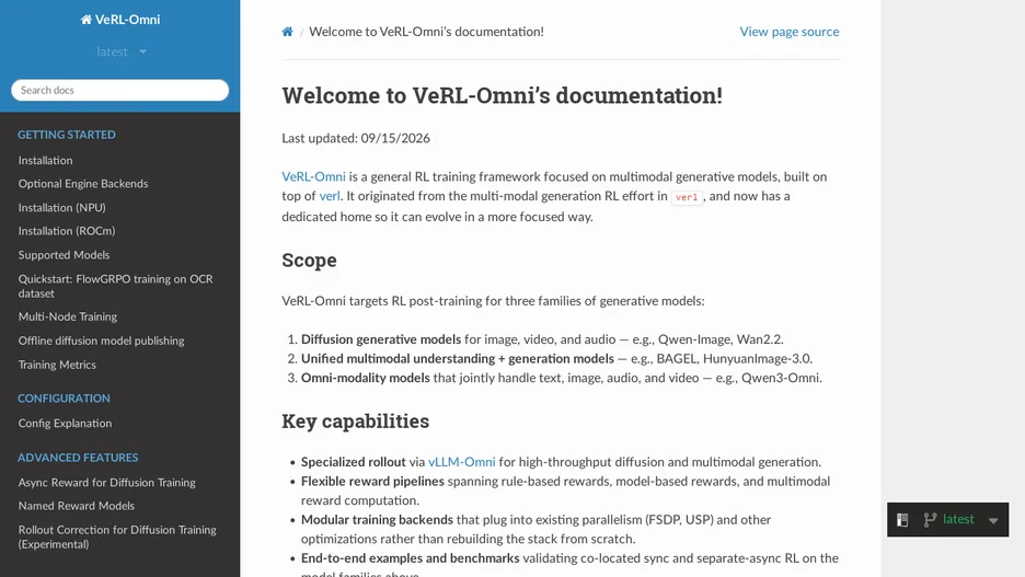 VeRL-Omni