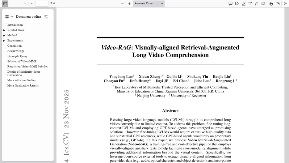 Video-RAG: Visually-aligned Retrieval-Augmented Long Video Comprehension