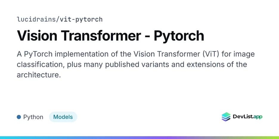 Vision Transformer - Pytorch