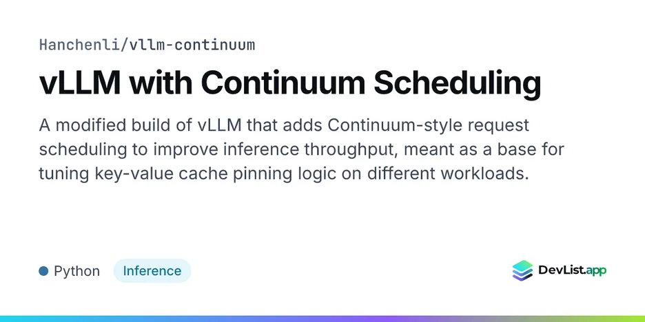 vLLM with Continuum Scheduling