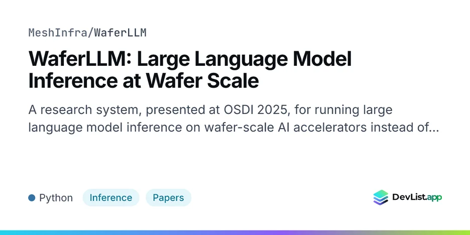 WaferLLM: Large Language Model Inference at Wafer Scale