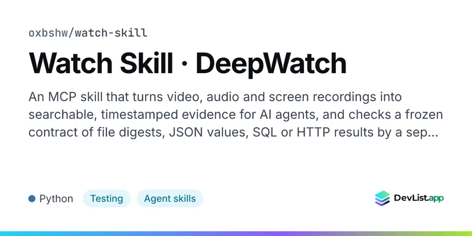 Watch Skill · DeepWatch