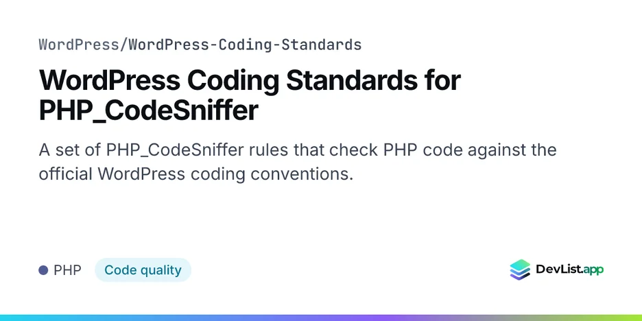 WordPress Coding Standards for PHP_CodeSniffer