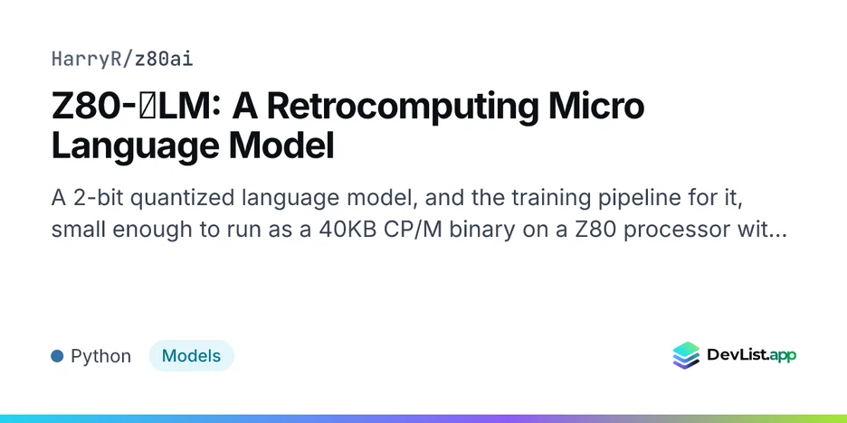 Z80-μLM: A Retrocomputing Micro Language Model