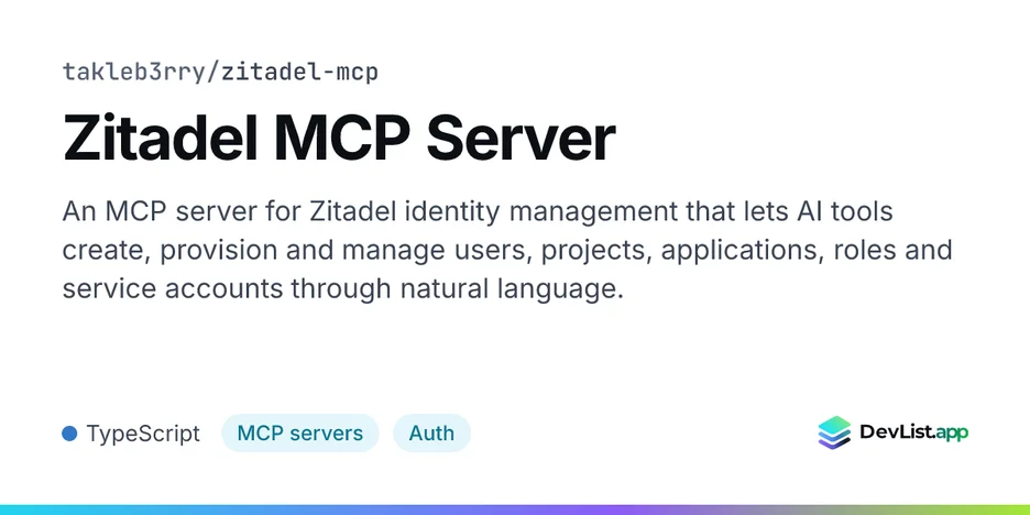 Zitadel MCP Server