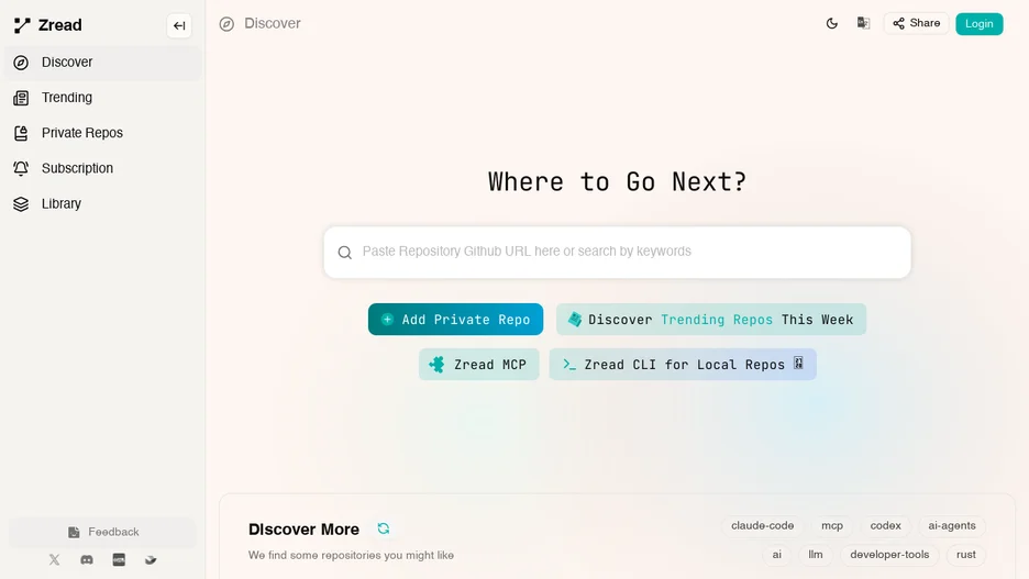Zread - AI Repository Reading Assistant